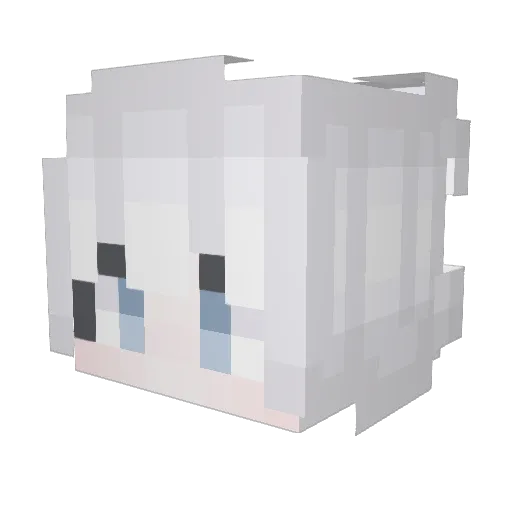 FFFWX Minecraft avatar head, 3D render