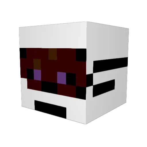 FFF_Bad Minecraft avatar head, 3D render