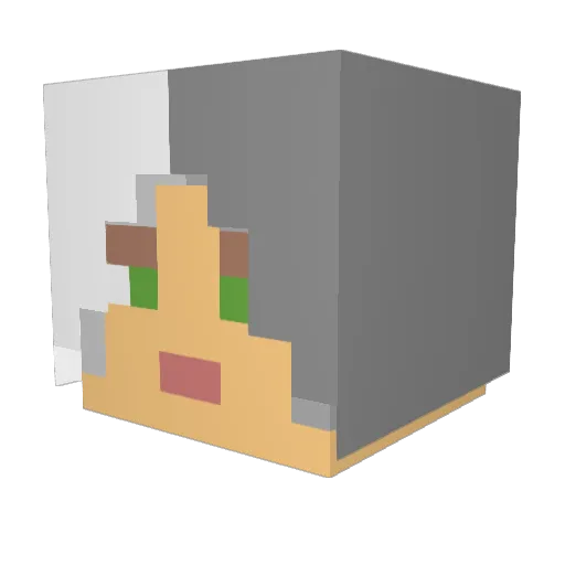 FFInfM Minecraft avatar head, 3D render