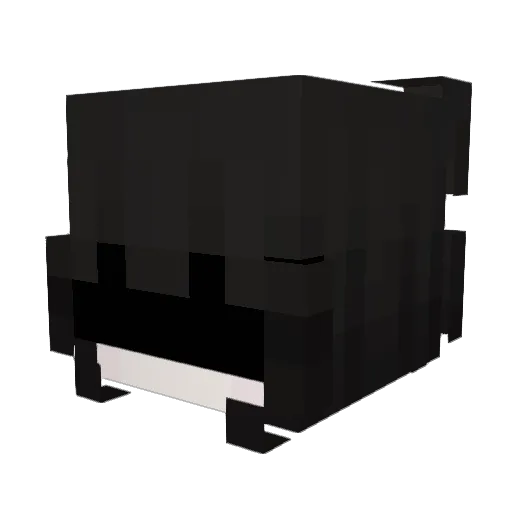 FFVII Minecraft avatar head, 3D render