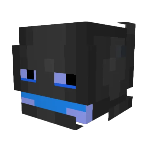 FFZI Minecraft avatar head, 3D render