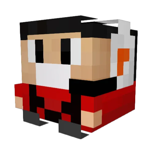 FFZack Minecraft avatar head, 3D render