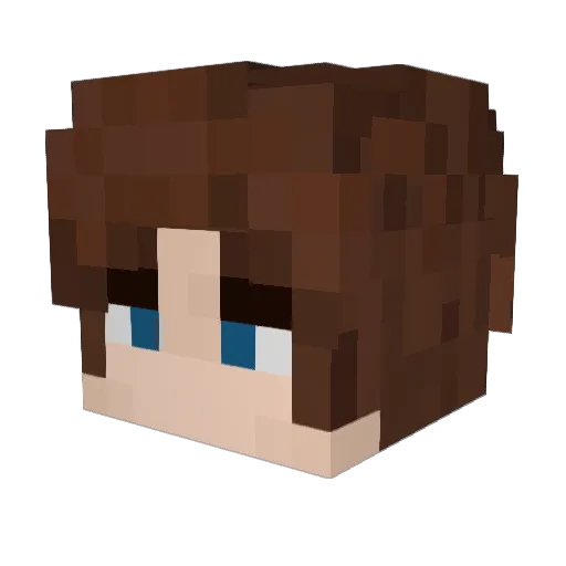 FFlameJ Minecraft avatar head, 3D render