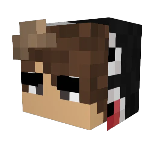 FFlawzz Minecraft avatar head, 3D render