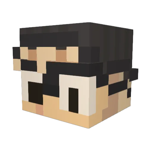 FFlixxx Minecraft avatar head, 3D render