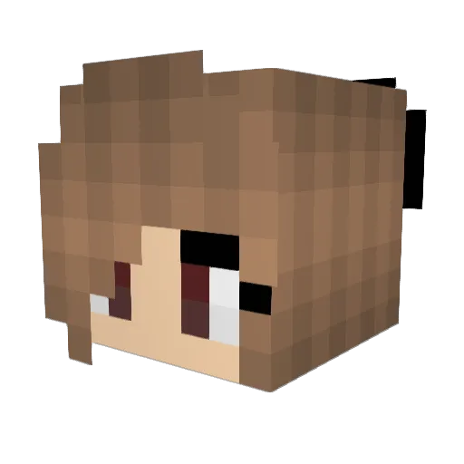 FFlossy Minecraft avatar head, 3D render