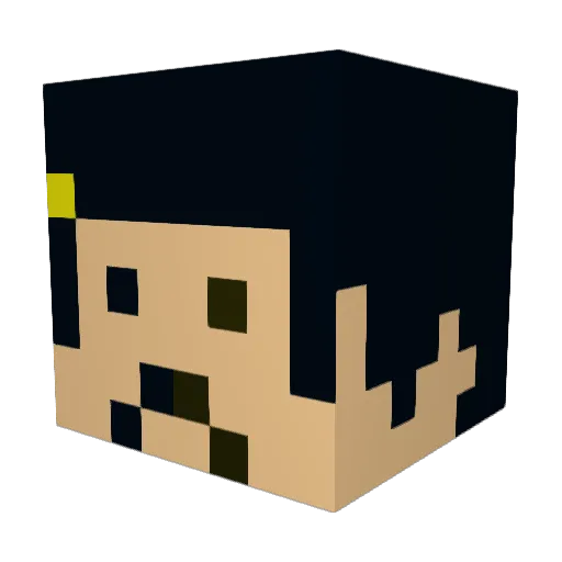 FFork7 Minecraft avatar head, 3D render