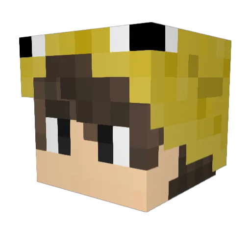 FFrogMilk Minecraft avatar head, 3D render