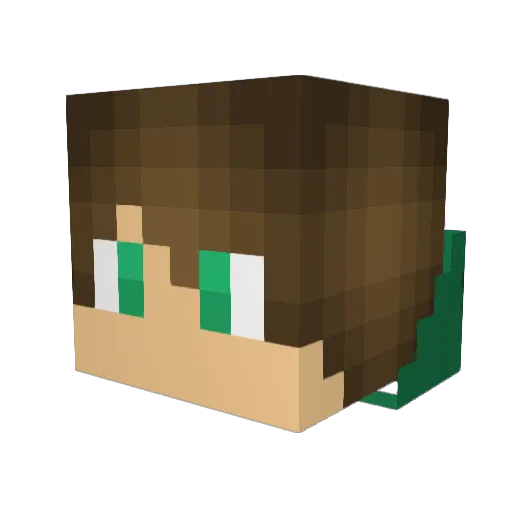 FGCrafter Minecraft avatar head, 3D render