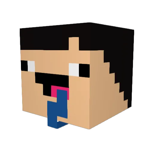 FGCrystal123 Minecraft avatar head, 3D render