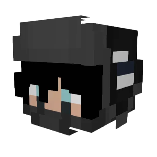 FGDFHDFHD Minecraft avatar head, 3D render