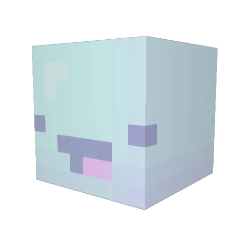 FGOS Minecraft avatar head, 3D render