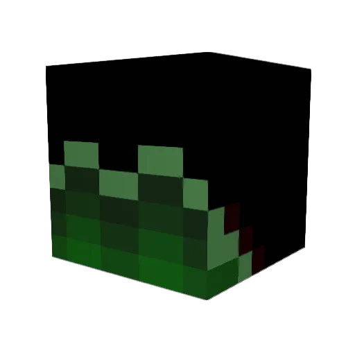 FGR974 Minecraft avatar head, 3D render