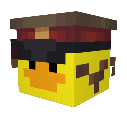 FGTF Minecraft avatar head, 3D render