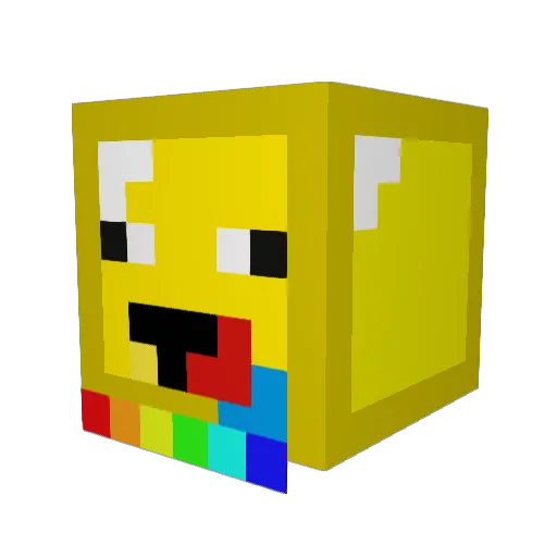 FHBbread Minecraft avatar head, 3D render