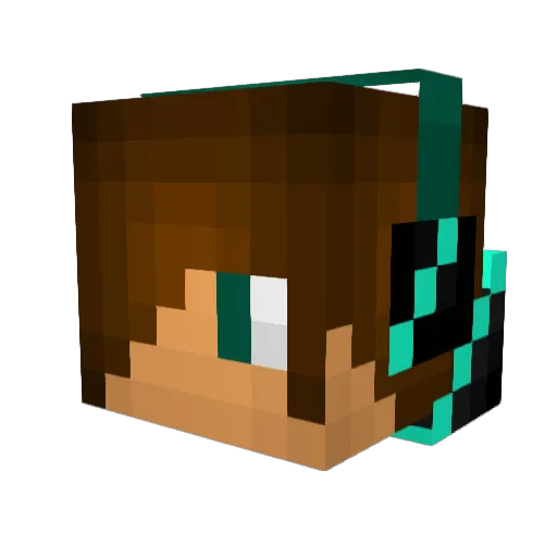 FHHS21 Minecraft avatar head, 3D render