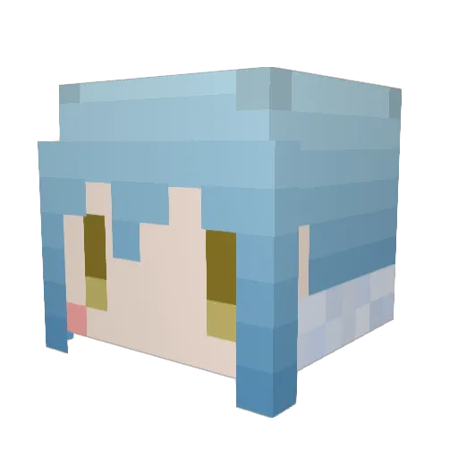 FHIM Minecraft avatar head, 3D render