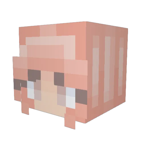 FHatter Minecraft avatar head, 3D render