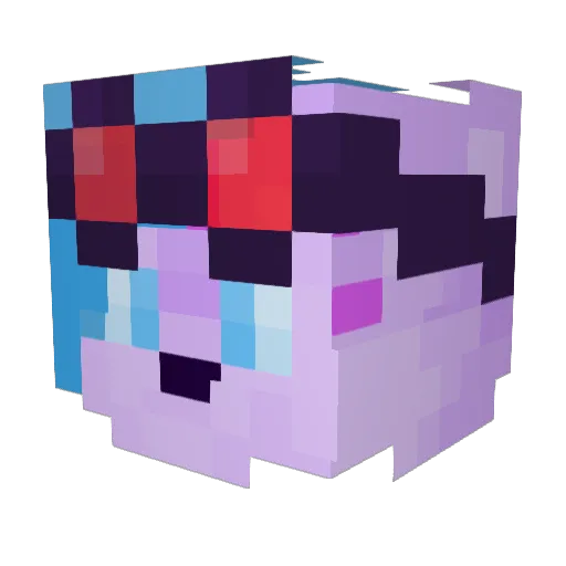 FIAB Minecraft avatar head, 3D render
