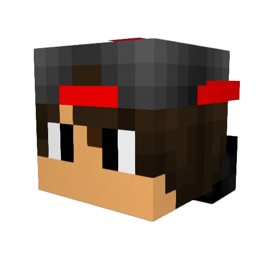 FIDO1337x Minecraft avatar head, 3D render