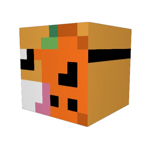 FIDZIKUS Minecraft avatar head, 3D render