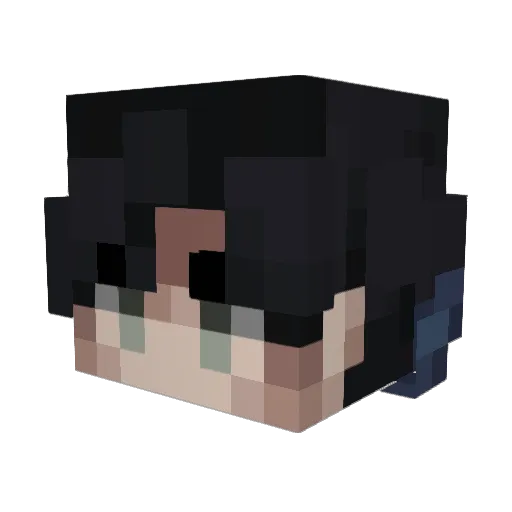 FIERCED_ Minecraft avatar head, 3D render