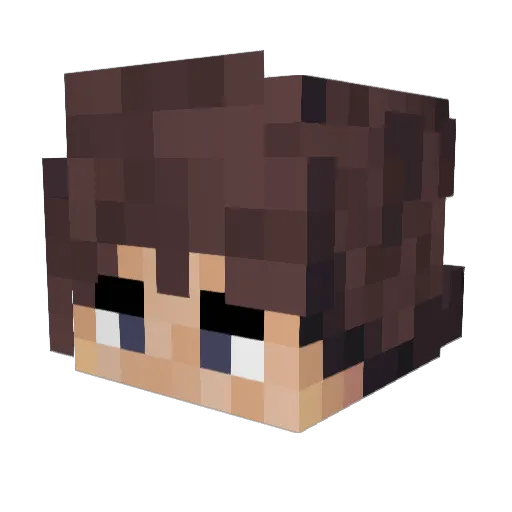 FIFCUOO_ Minecraft avatar head, 3D render