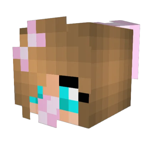 FIG7 Minecraft avatar head, 3D render