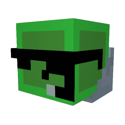 FIJILHA Minecraft avatar head, 3D render