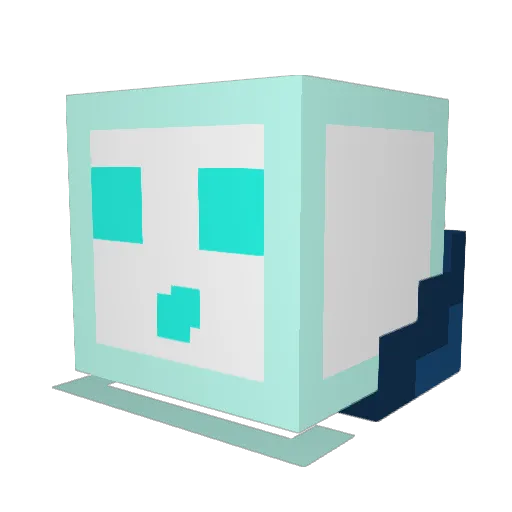 FIK_Lime Minecraft avatar head, 3D render