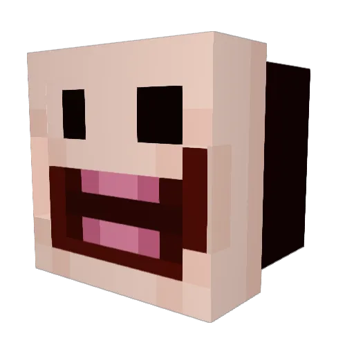 FILES_69 Minecraft avatar head, 3D render