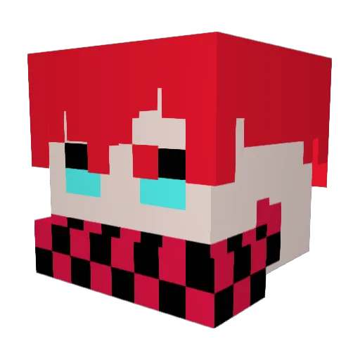 FILI_09 Minecraft avatar head, 3D render