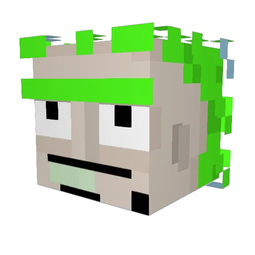 FILOKING Minecraft avatar head, 3D render