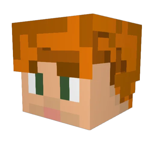 FINESHKA Minecraft avatar head, 3D render