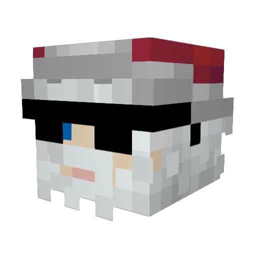 FINGER0124 Minecraft avatar head, 3D render