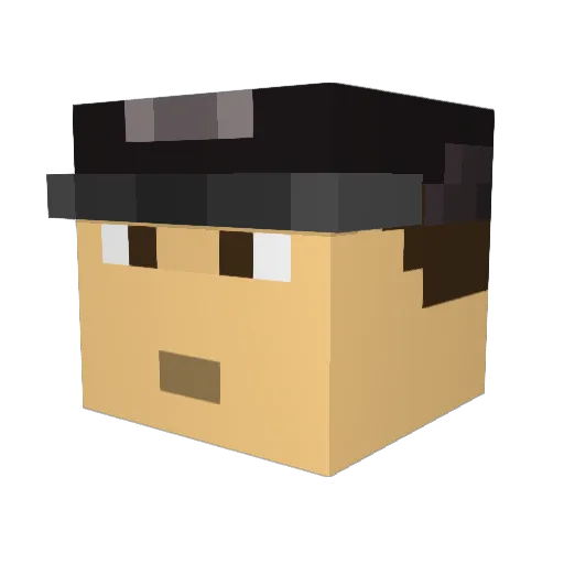 FINJOFRA Minecraft avatar head, 3D render