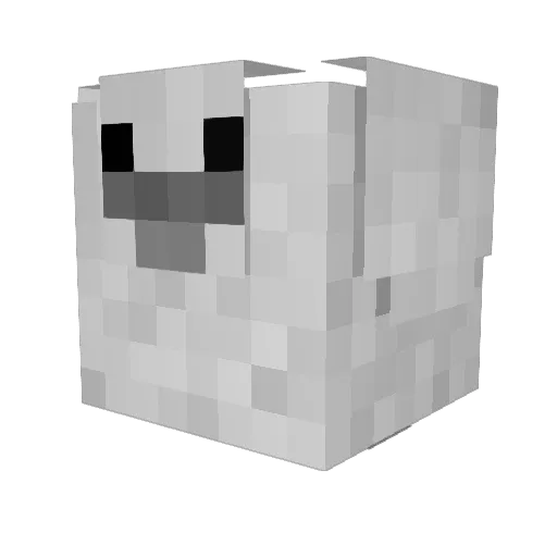 FINKana Minecraft avatar head, 3D render