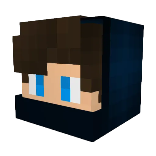 FIPOZO Minecraft avatar head, 3D render