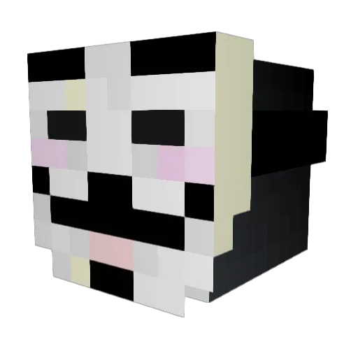 FIRDIXX Minecraft avatar head, 3D render