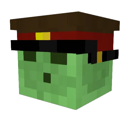 FIREJODES Minecraft avatar head, 3D render