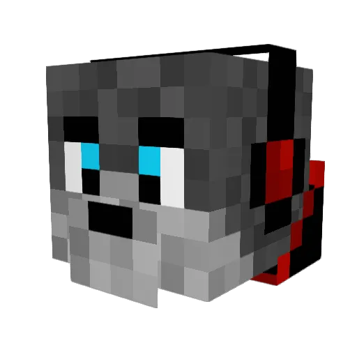 FIREWOLFXD12 Minecraft avatar head, 3D render
