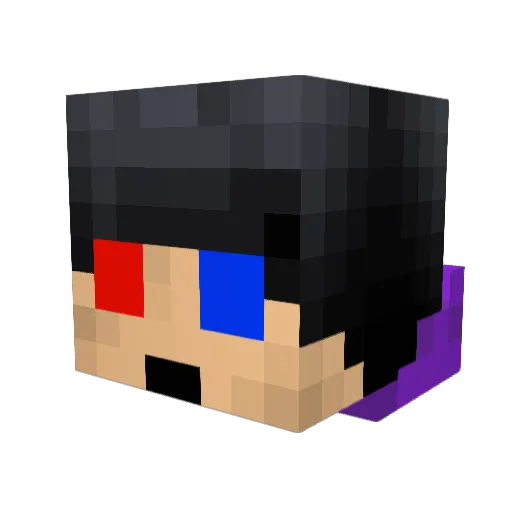 FIRE_C4T Minecraft avatar head, 3D render