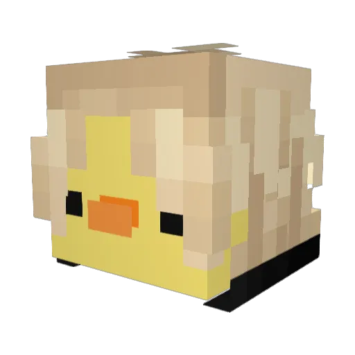 FIREball784 Minecraft avatar head, 3D render