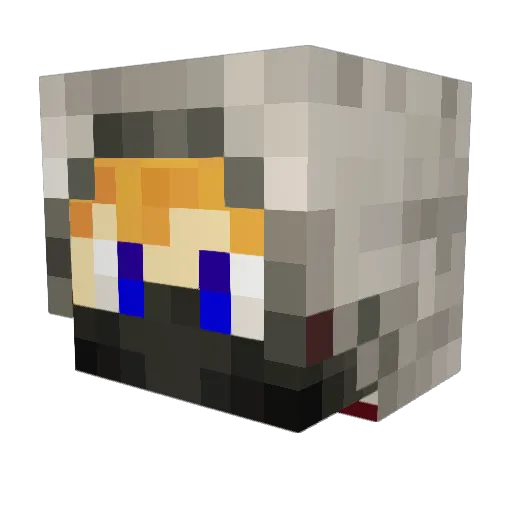 FISHDOWNTOILET Minecraft avatar head, 3D render
