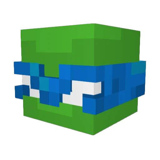 FISHERLEO Minecraft avatar head, 3D render