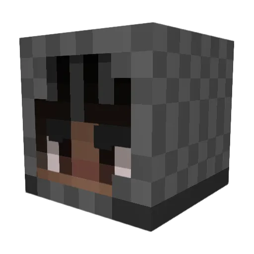 FISHIII Minecraft avatar head, 3D render