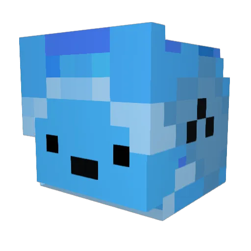 FISHY100007 Minecraft avatar head, 3D render