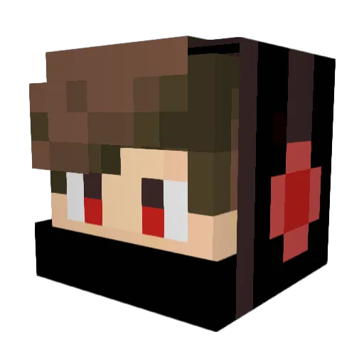 FISTAR_YT Minecraft avatar head, 3D render