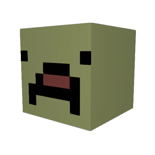 FIS_ Minecraft avatar head, 3D render