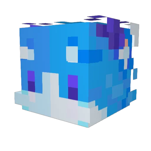 FITail Minecraft avatar head, 3D render